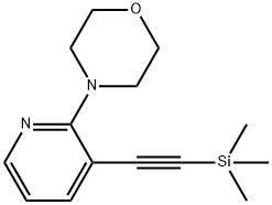 4-(3-TRIMETHYLSILANYLETHYNYL-PYRIDIN-2-YL)-MORPHOLINE|4-(3-((三甲基甲硅烷基)乙炔基)吡啶-2-基)吗啉