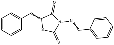 5-Benzylidene-3-[(benzylidene)amino]-2-thioxo-4-thiazolidinone Struktur