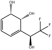 3,5-Cyclohexadiene-1,2-diol, 3-[(1S)-2,2,2-trifluoro-1-hydroxyethyl]-, (1S,2R)- (9CI),499202-16-3,结构式