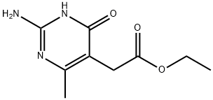 Ethyl (2-amino-4-hydroxy-6-methyl-5-pyrimidinyl)acetate Struktur