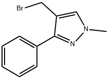 4-(BROMOMETHYL)-1-METHYL-3-PHENYL-1H-PYRAZOLE,97%,499770-86-4,结构式