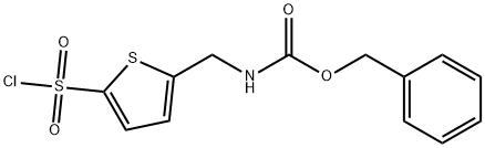 BENZYL N-{ó5-(CHLOROSULFONYL)-2-THIENYL]METHYL}CARBAMATE,97% Struktur