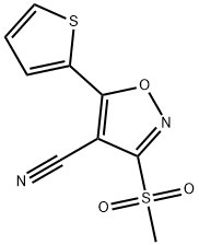 3-(METHYLSULFONYL)-5-(2-THIENYL)ISOXAZOLE-4-CARBONITRILE,499771-08-3,结构式