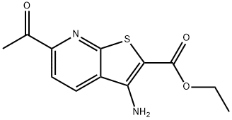 ETHYL 6-ACETYL-3-AMINOTHIENO[2,3-B]PYRIDINE-2-CARBOXYLATE Struktur