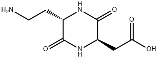 2-Piperazineacetic acid, 5-(2-aminoethyl)-3,6-dioxo-, (2R,5S)- (9CI) Struktur