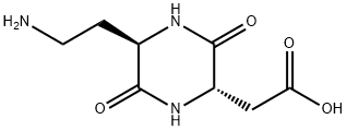 2-Piperazineacetic acid, 5-(2-aminoethyl)-3,6-dioxo-, (2S,5R)- (9CI) Struktur