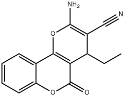 2-AMINO-4-ETHYL-5-OXO-4H,5H-PYRANO[3,2-C]CHROMENE-3-CARBONITRILE,499785-45-4,结构式
