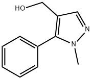 (1-メチル-5-フェニル-1H-ピラゾール-4-イル)メタノール 化学構造式