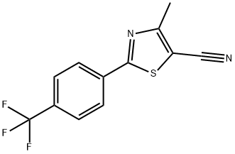 4-甲基-2-[4-三氟甲基苯基]-1,3-噻唑-5-甲腈, 499796-94-0, 结构式