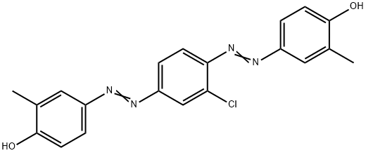 4,4'-[(2-クロロ-1,4-フェニレン)ビスアゾ]ビス(2-メチルフェノール) 化学構造式