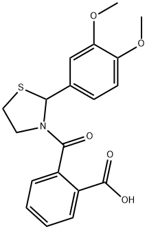 499986-54-8 Benzoic acid, 2-[[2-(3,4-dimethoxyphenyl)-3-thiazolidinyl]carbonyl]- (9CI)