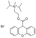 N-Methyl-N-(1-methylethyl)-N-(2-((9H-xanthen-9-yl-carbonyl)oxy)ethyl)-2-propanaminium-bromid