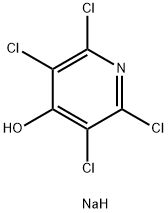 ナトリウム(2,3,5,6-テトラクロロピリジン-4-オラート) 化学構造式