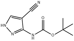 Carbamic acid, (4-cyano-1H-pyrazol-3-yl)-, 1,1-dimethylethyl ester (9CI) Structure