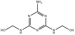 [(6-氨基-1,3,5-三嗪-2,4-二基)二亚胺]二甲醇, 5001-80-9, 结构式