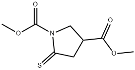 1,3-Pyrrolidinedicarboxylic  acid,  5-thioxo-,  dimethyl  ester  (9CI) Structure