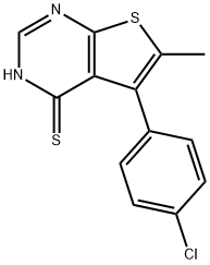 5-(4-CHLOROPHENYL)-6-METHYLTHIENO[2,3-D]PYRIMIDINE-4(3H)-THIONE Struktur