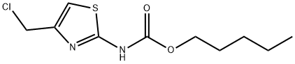 Carbamic  acid,  [4-(chloromethyl)-2-thiazolyl]-,  pentyl  ester  (9CI) Struktur