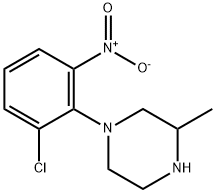 1-{2-chloro-6-nitrophenyl}-3-methylpiperazine 结构式