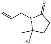 2-Pyrrolidinone, 5-hydroxy-5-methyl-1-(2-propenyl)- (9CI) Structure