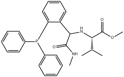 L-Valine, N-[1-[2-(diphenylphosphino)phenyl]-2-(methylamino)-2-oxoethyl]-, methyl ester (9CI) Structure