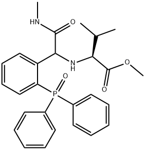 L-Valine, N-[1-[2-(diphenylphosphinyl)phenyl]-2-(methylamino)-2-oxoethyl]-, methyl ester (9CI),500316-85-8,结构式