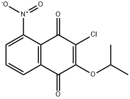 1,4-Naphthalenedione,  3-chloro-2-(1-methylethoxy)-5-nitro-,500536-12-9,结构式