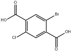 2-溴-5-氯-1,4-苯二甲酸 结构式