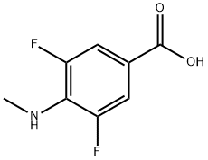 Benzoic acid, 3,5-difluoro-4-(methylamino)- (9CI) Struktur