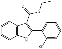 ETHYL 2-(2-CHLOROPHENYL)-2,3-DIHYDRO-INDOLE-3-CARBOXYLATE Struktur