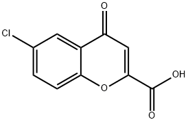 6-クロロ-4-オキソ-4H-1-ベンゾピラン-2-カルボン酸 化学構造式