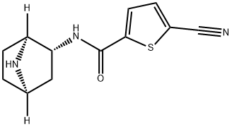 2-Thiophenecarboxamide,N-(1S,2R,4R)-7-azabicyclo[2.2.1]hept-2-yl-5-cyano-,500605-50-5,结构式