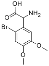 アミノ(2-ブロモ-4,5-ジメトキシフェニル)酢酸 化学構造式