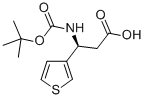 BOC-(S)-3-AMINO-3-(3-THIENYL)-PROPIONIC ACID Struktur