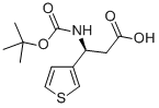 BOC-S-3-氨基-3-(3-噻吩基)丙酸,500770-67-2,结构式