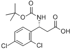 BOC-(R)-3-AMINO-3-(2,4-DICHLORO-PHENYL)-PROPIONIC ACID Structure