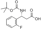 BOC-(R)-3-AMINO-3-(2-FLUORO-PHENYL)-PROPIONIC ACID Structure