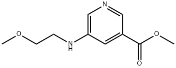 3-Pyridinecarboxylicacid,5-[(2-methoxyethyl)amino]-,methylester(9CI) 化学構造式