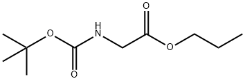 Glycine, N-[(1,1-dimethylethoxy)carbonyl]-, propyl ester (9CI) Structure