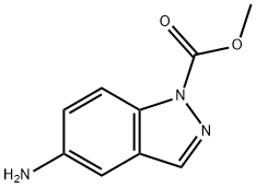 1H-Indazole-1-carboxylicacid,5-amino-,methylester(9CI) 结构式