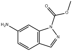 1H-Indazole-1-carboxylicacid,6-amino-,methylester(9CI) 化学構造式