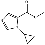 1H-Imidazole-5-carboxylicacid,1-cyclopropyl-,methylester(9CI) 化学構造式