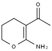 Ethanone, 1-(6-amino-3,4-dihydro-2H-pyran-5-yl)- (9CI) 化学構造式