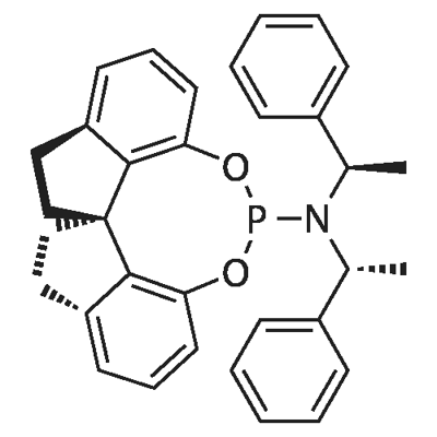 (11AR)-(+)-10,11,12,13-TETRAHYDRODIINDENO[7,1-DE:1',7'-FG][1,3,2]DIOXAPHOSPHOCIN-5-BIS(R)-1PHENYLETHYL]AMINE Structure