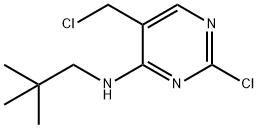 2-chloro-5-(chloromethyl)-Nneopentylpyrimidin-4-amine Struktur