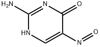 4(1H)-Pyrimidinone, 2-amino-5-nitroso- (9CI) 化学構造式