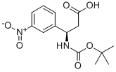 Boc-(R)-3-amino-3-(3-nitro-phenyl)-propanoic acid 化学構造式