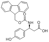 FMOC-(S)-3-AMINO-3-(4-HYDROXY-PHENYL)-PROPIONIC ACID Struktur