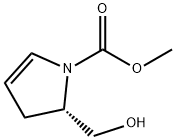 1H-Pyrrole-1-carboxylicacid,2,3-dihydro-2-(hydroxymethyl)-,methylester, 化学構造式