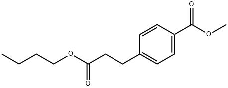 Benzenepropanoic acid, 4-(methoxycarbonyl)-, butyl ester (9CI) Struktur